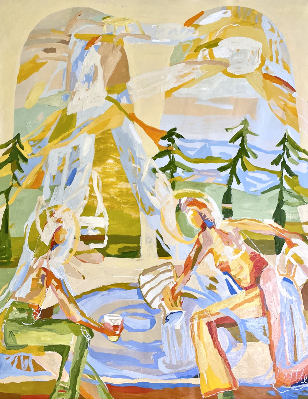 Spring Sky Bathing
Acrylic on Canvas
120 x 160 cm
$6,400
