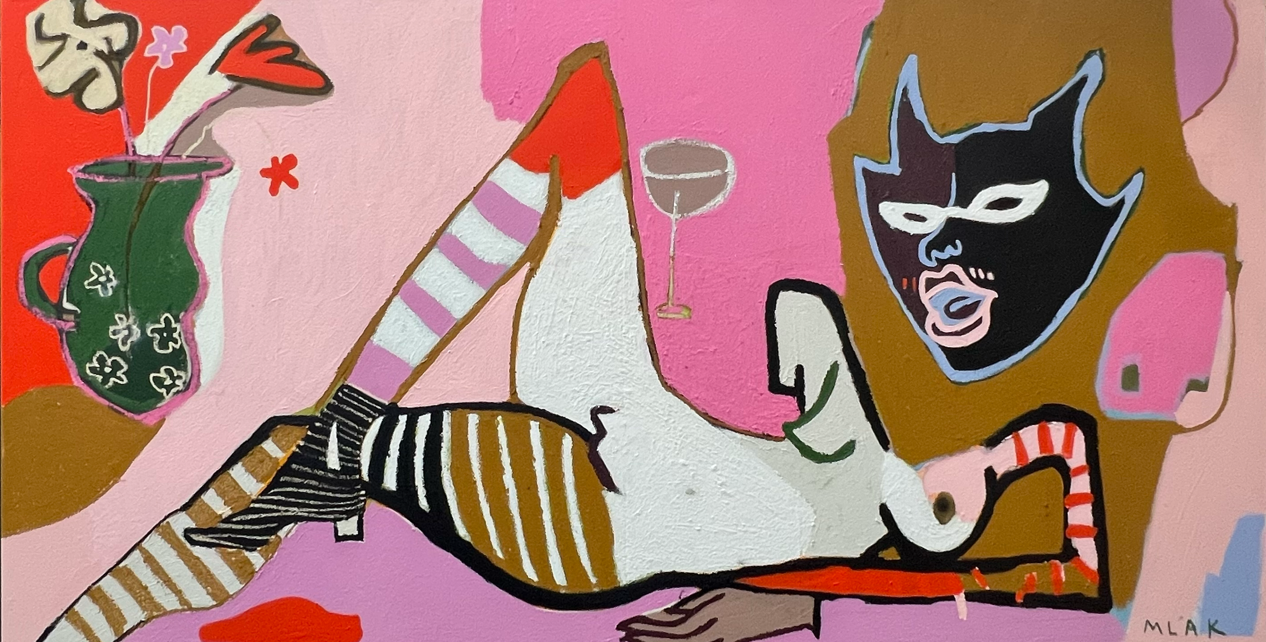 Life's Luxury 
Oil and Acrylic on Canvas
223 x116 cm
$7600