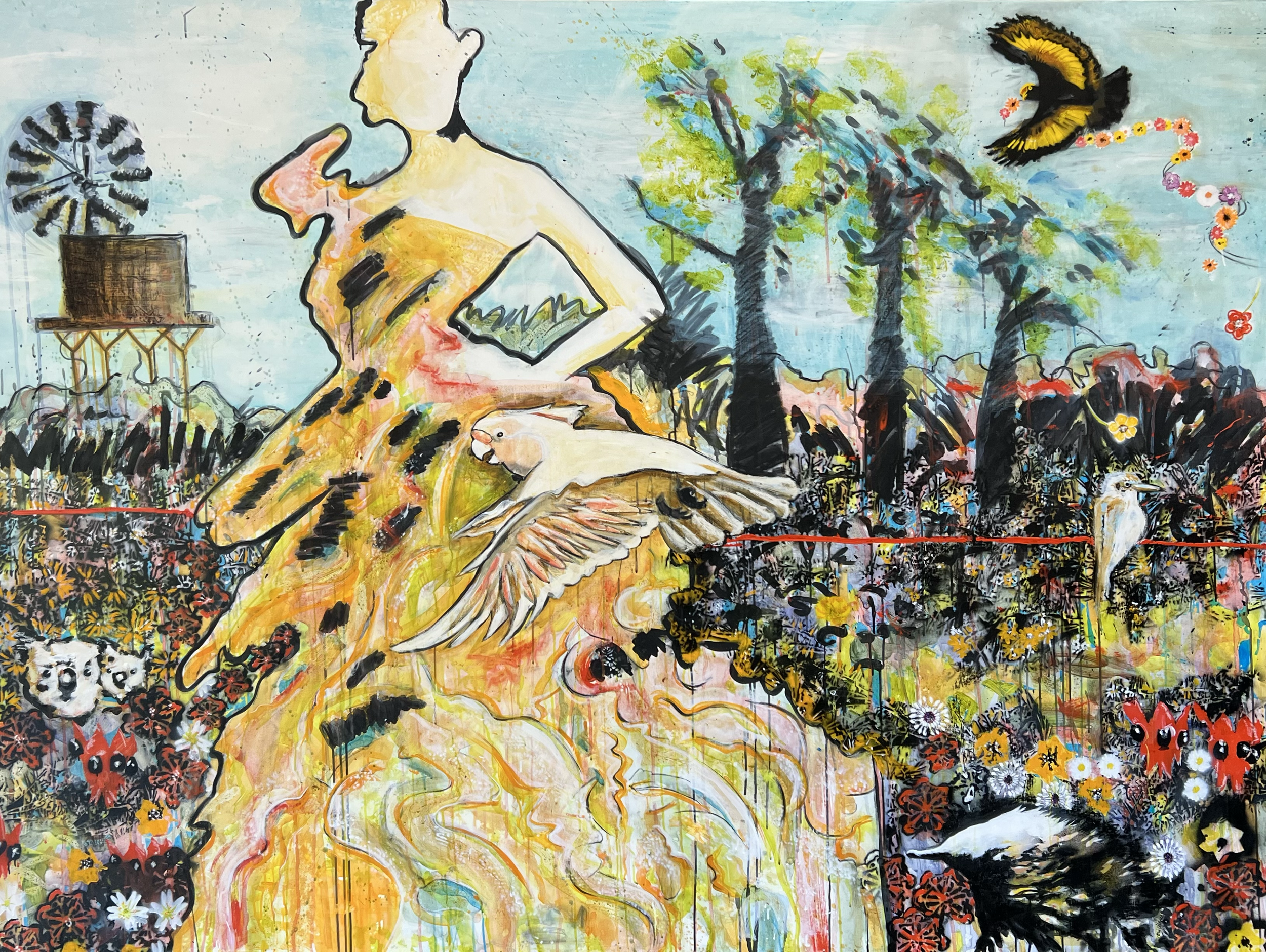 La Nina  - Mother of Abundance
Oil and Acrylic on Canvas
183 x 244cm 
$17,500 
