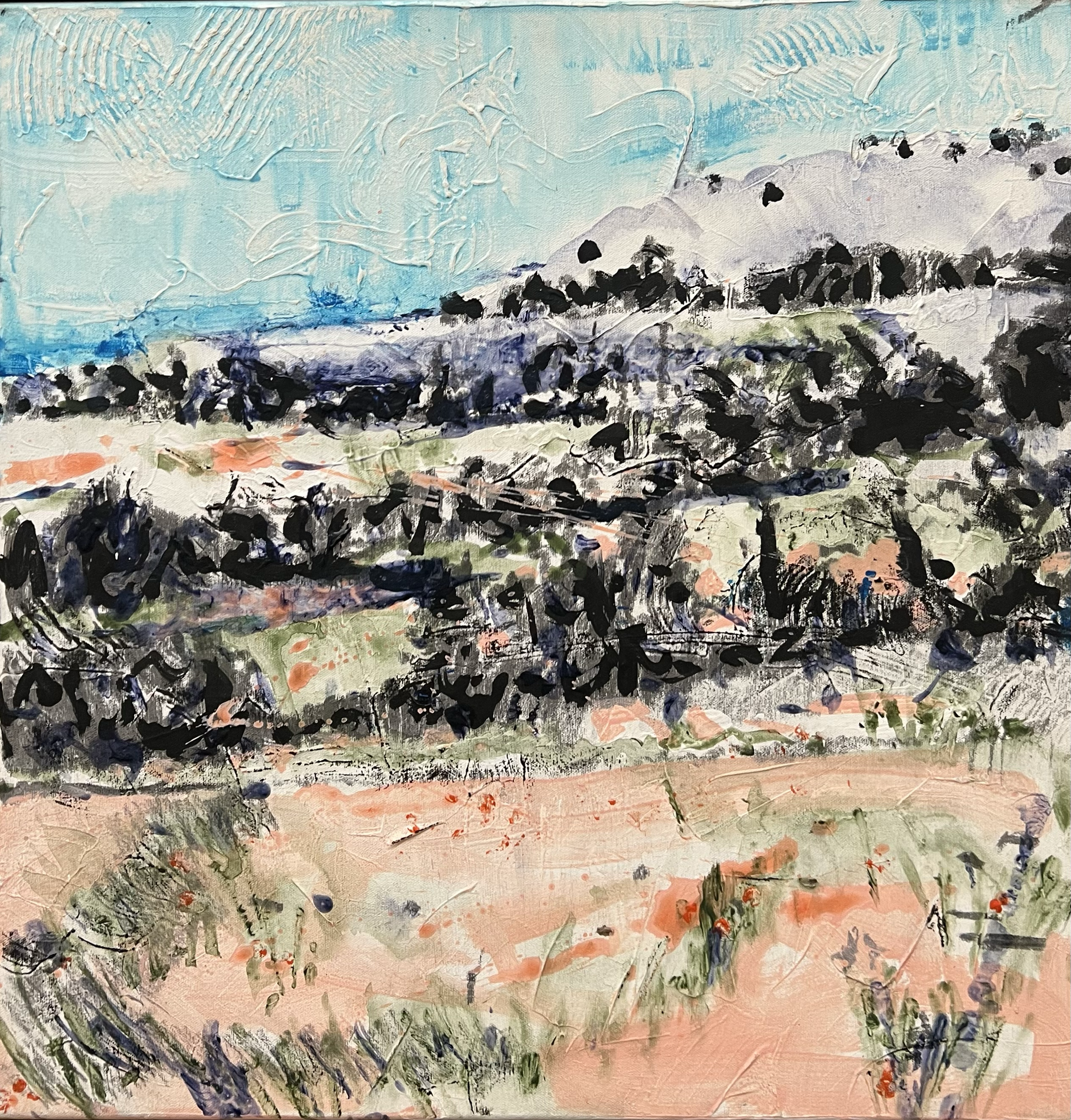  Blushed Earth
 Acrylic and Oil on Canvas
 84 x 84cm