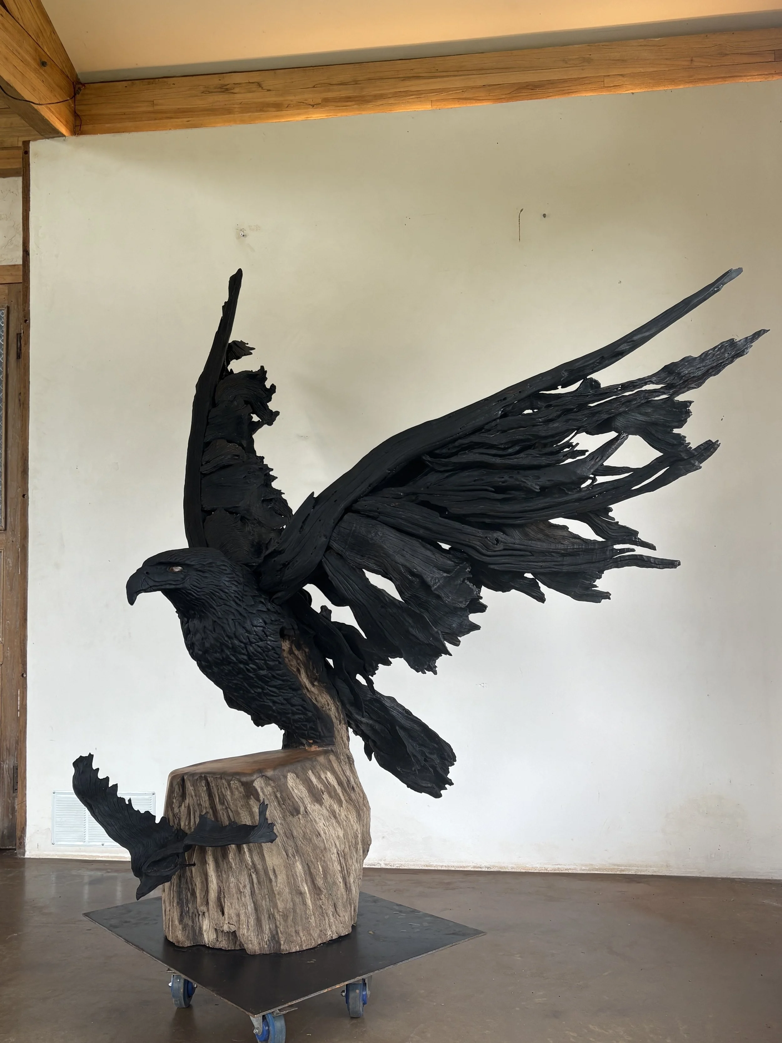 Invocation
Foraged Driftwood ( Hardwood)
Charcoaled & sealed with Beeswax
Golden Citrine
Corten Steel Base
$44,000