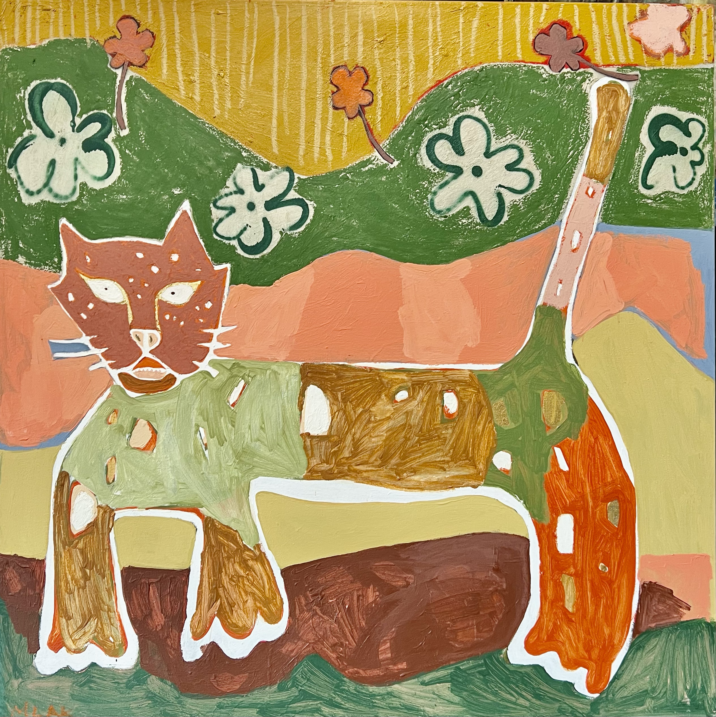  Puuurfect
Oil and Acrylic on Canvas 
125 x 125cm 
$4500