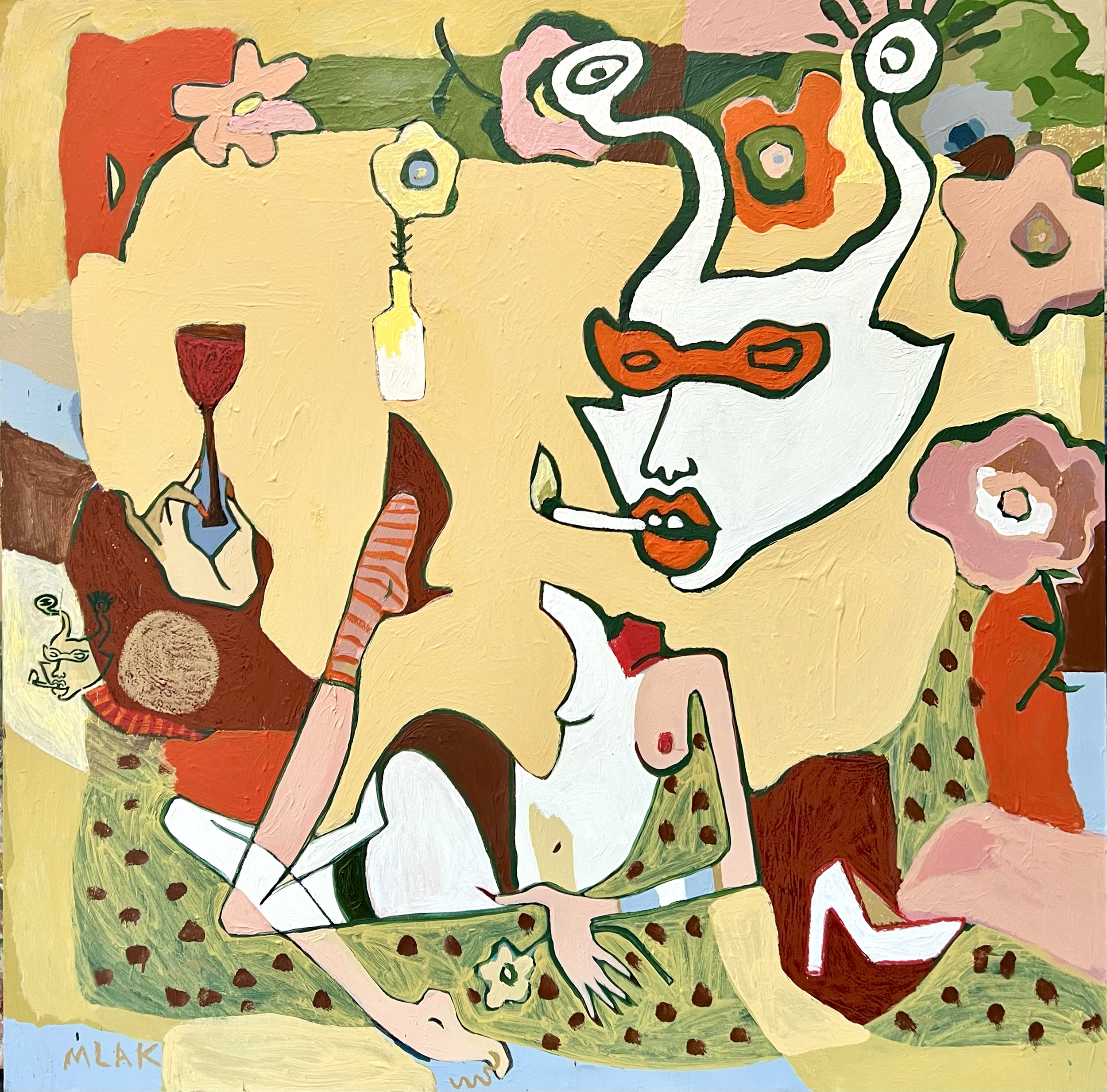 One more,  darling...
Mixed Media on Canvas  
150 x 150cm
$6600