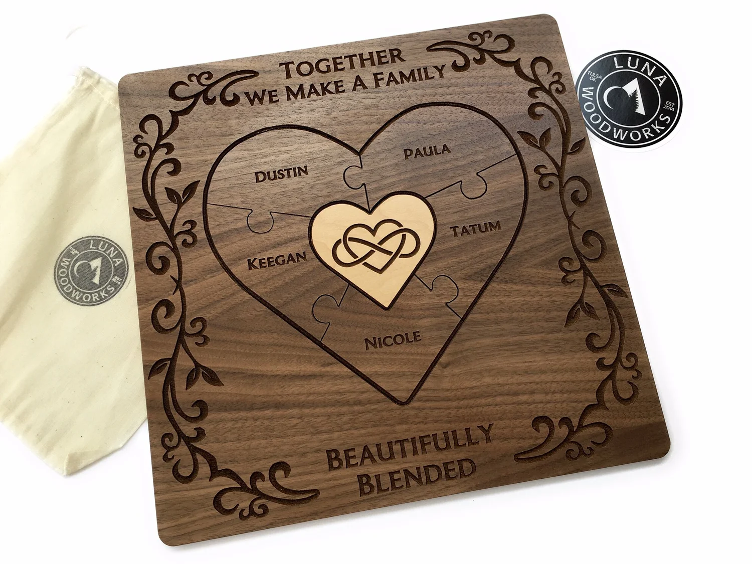 Custom Heart Unity Puzzle – Personalized Wedding Gift | Luna