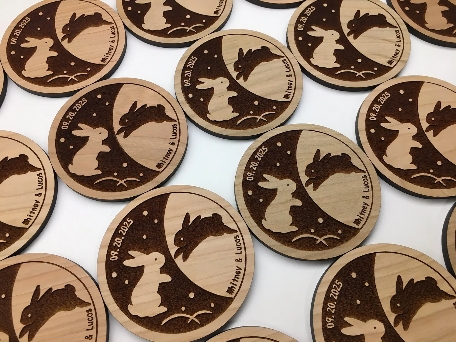 Custom Logo Wood Coasters – Engraved in Bulk for Corporate & Event
