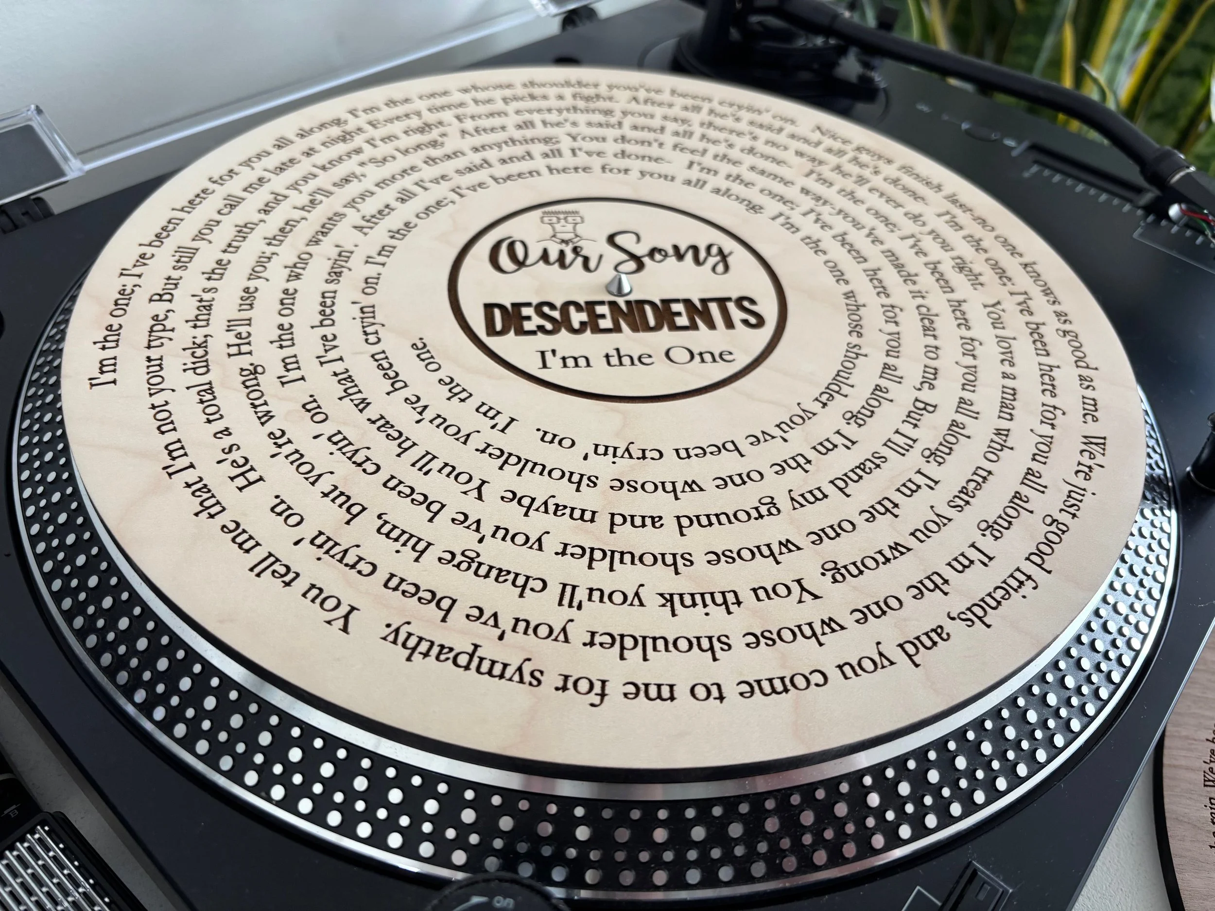 Personalized wooden vinyl record rustic wedding gift idea