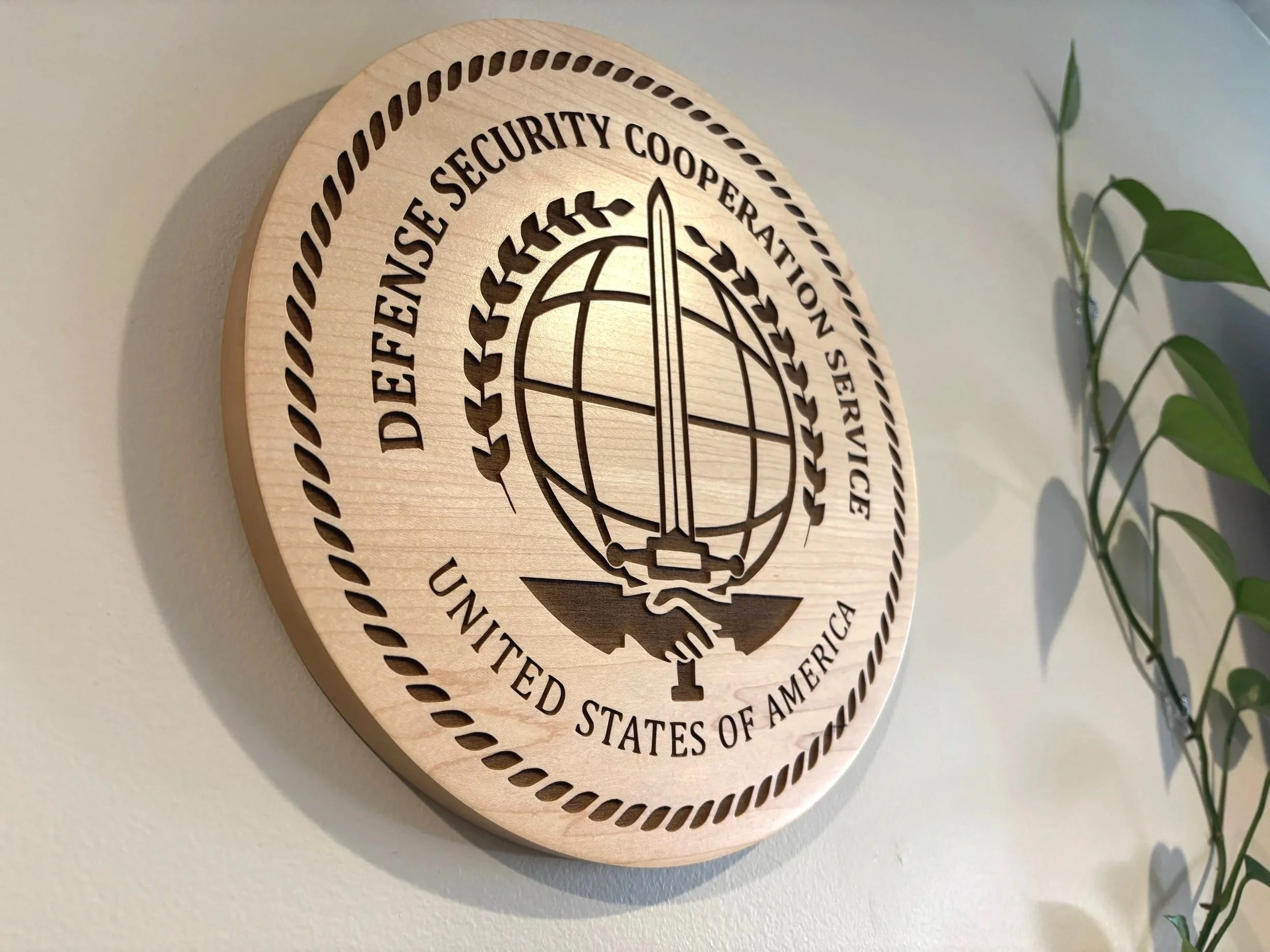 Engraved wooden sign with custom design or logo, unique branding solution for small businesses, boutiques, and makers