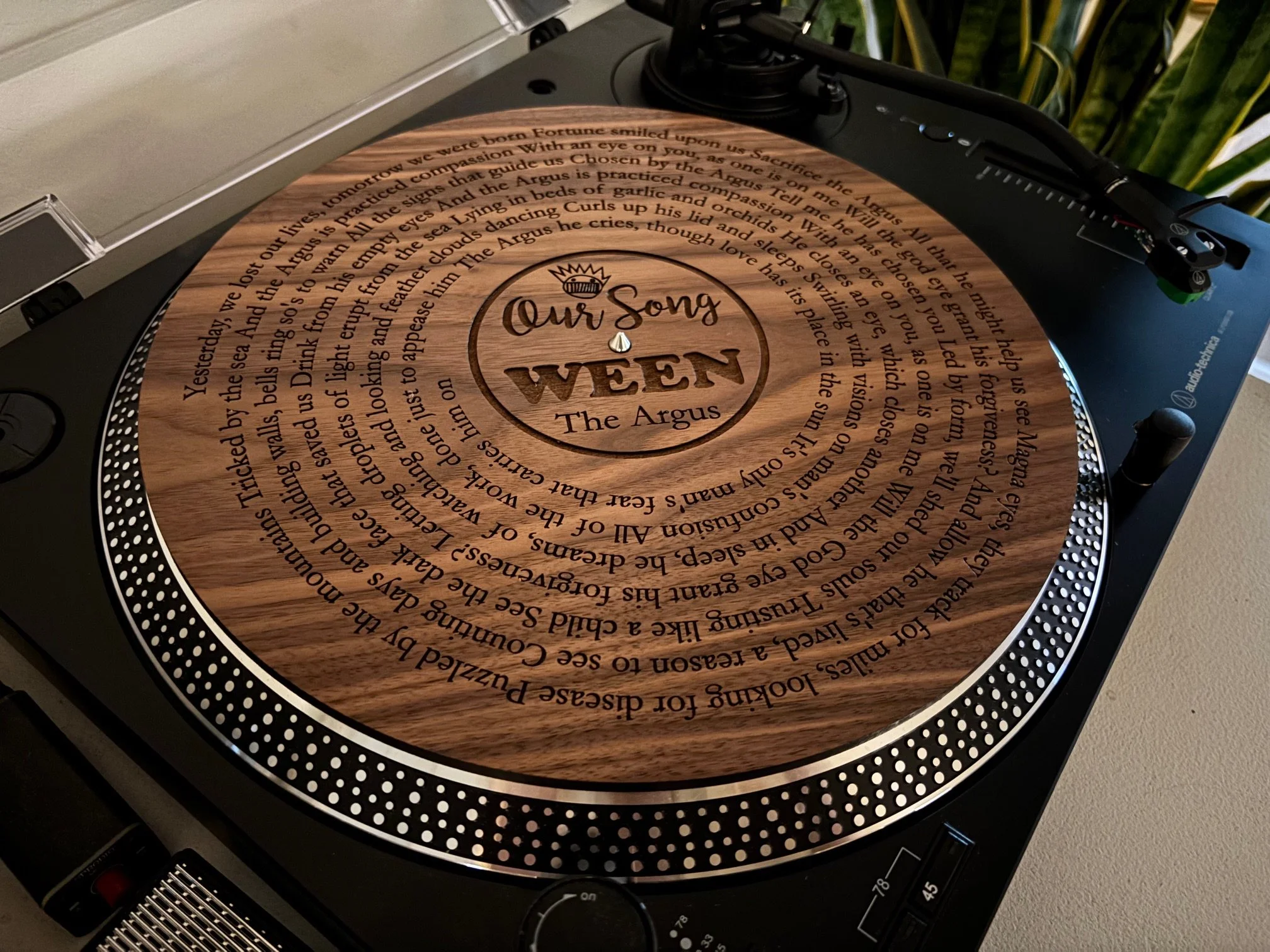 Custom wood vinyl record plaque by Luna Woodworks Tulsa Oklahoma