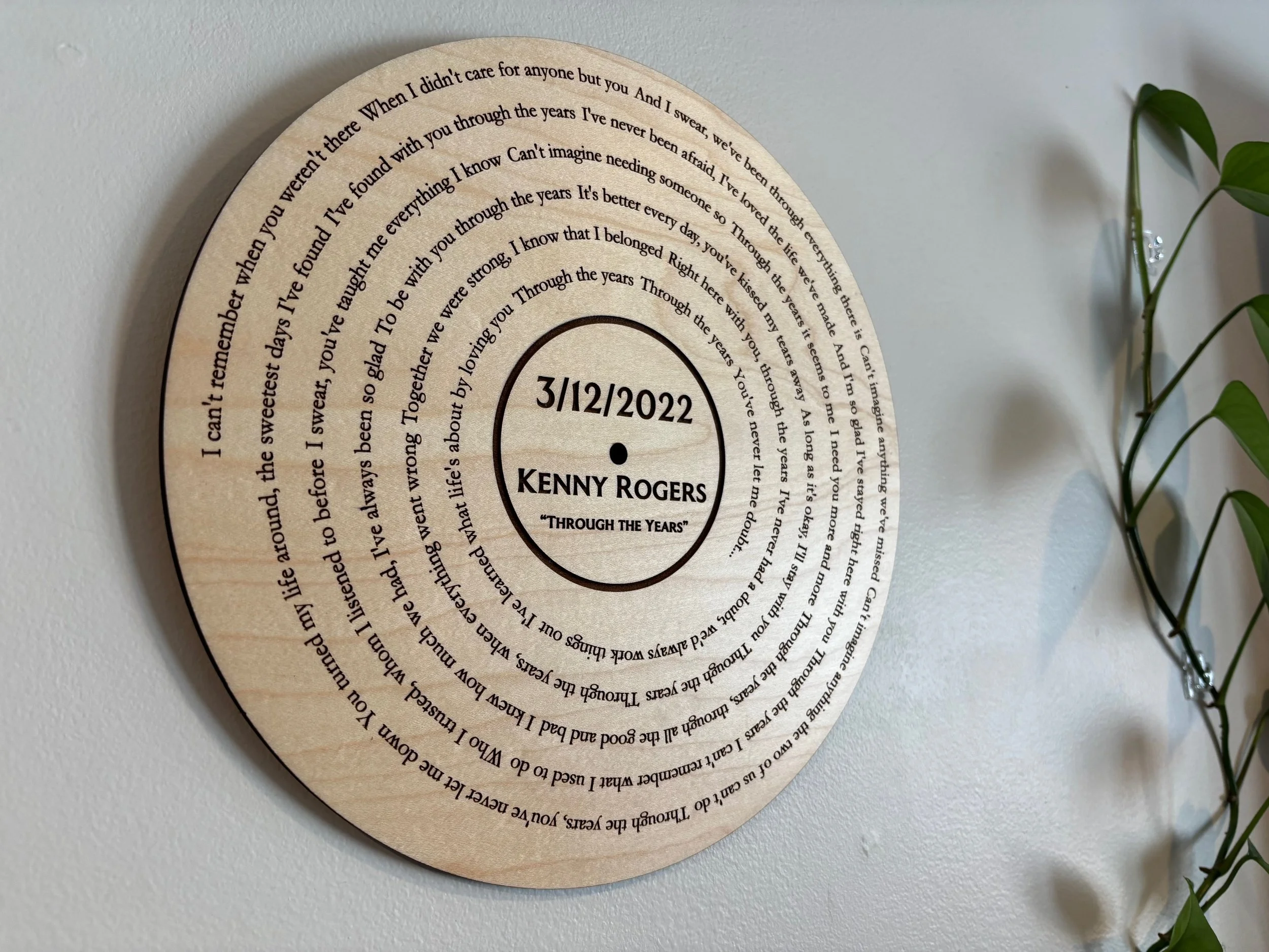 personalized wedding gift wood