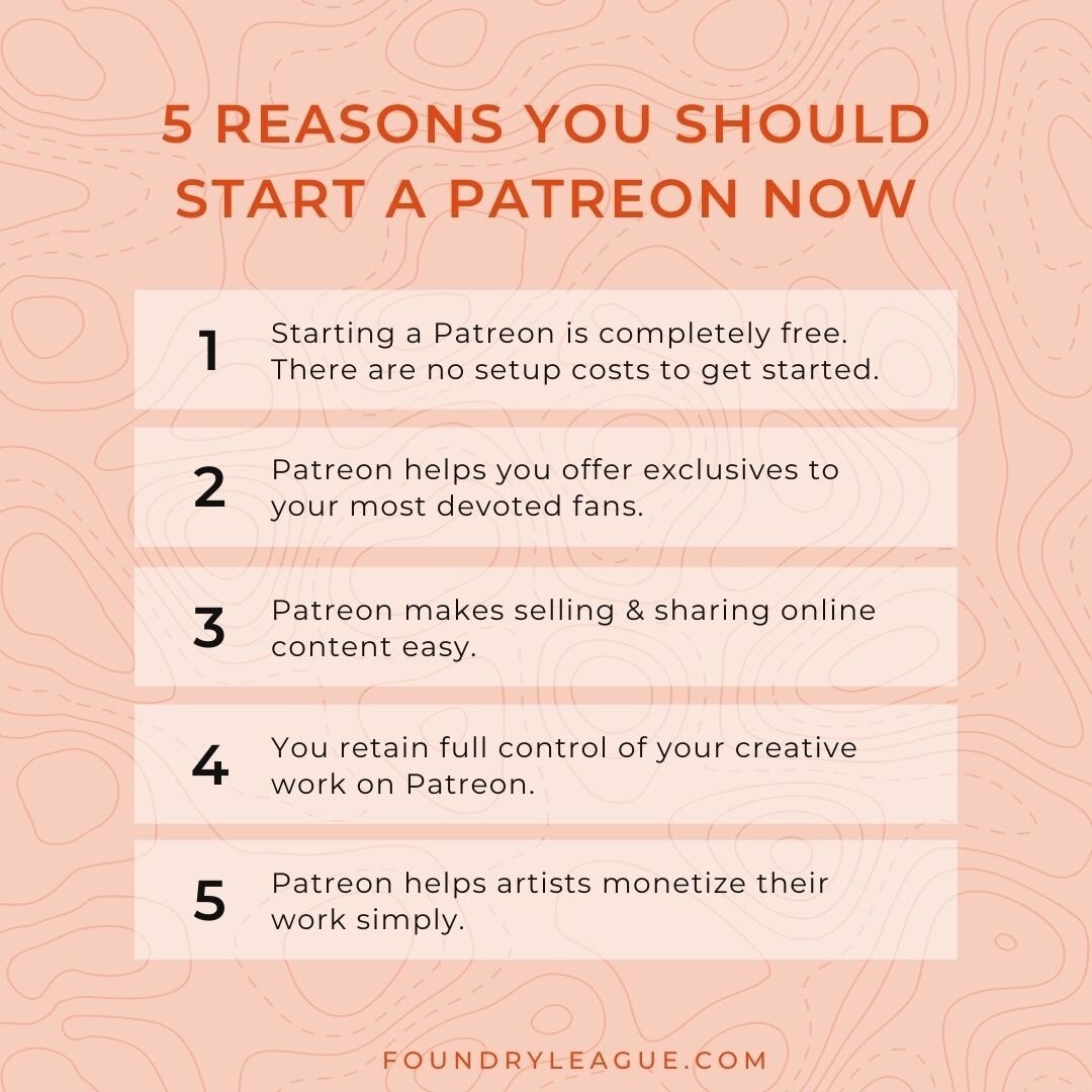 If you're an artist, writer, musician, or another type of creator that's looking for a steady source of income and support from people who love your work, Patreon might be the right platform for you. Here are 5 primary reasons why you should not dela