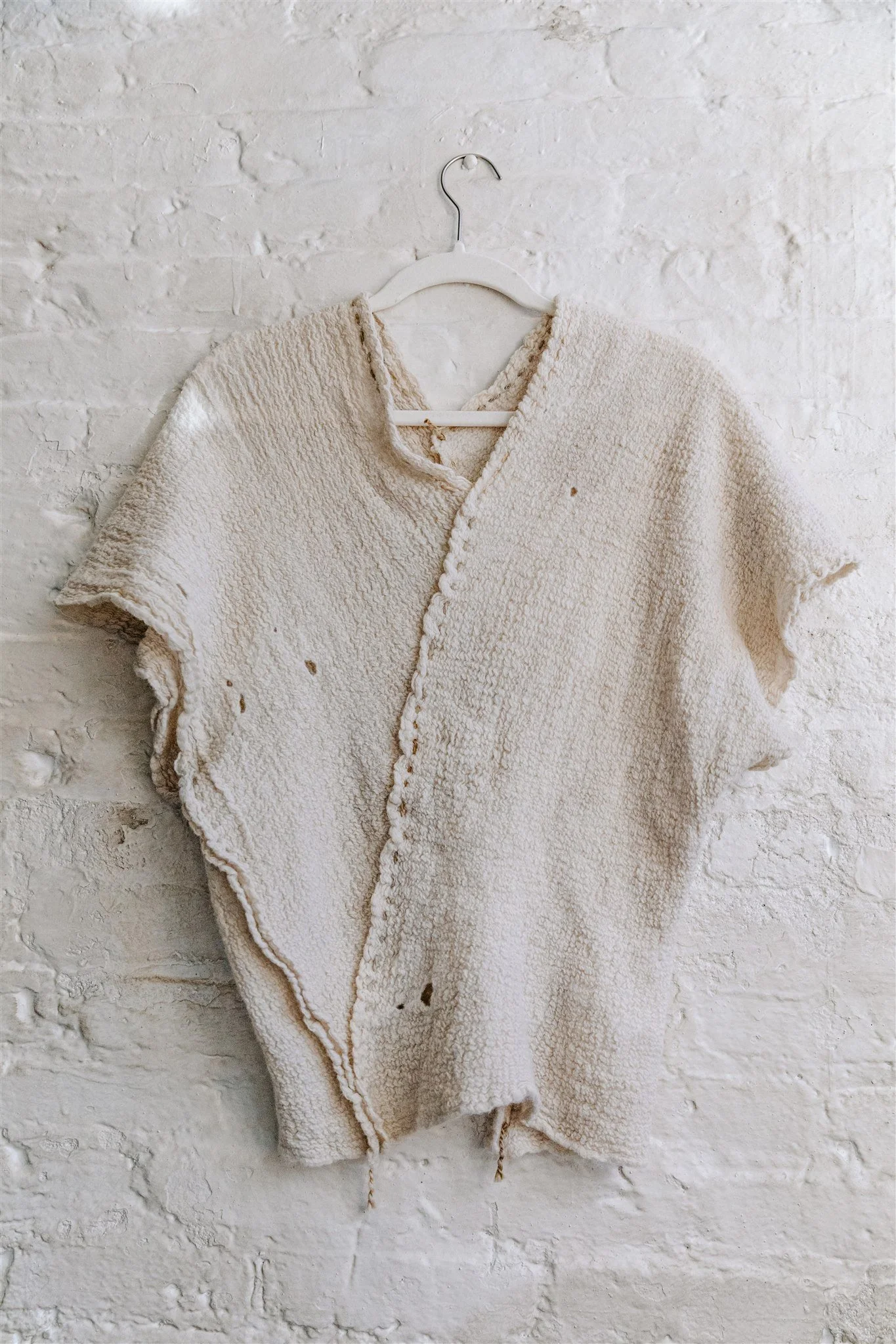 Felted Wool Gauze and Sashiko Top