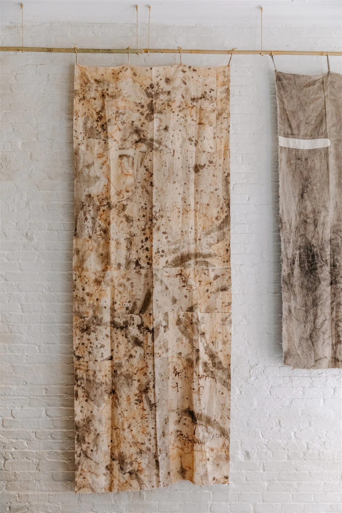 Tea + Rust-Stained Hemp Textile