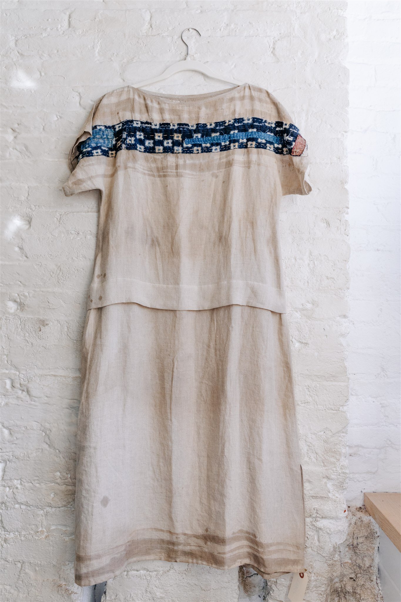 Linen and Antique Kasuri Tunic