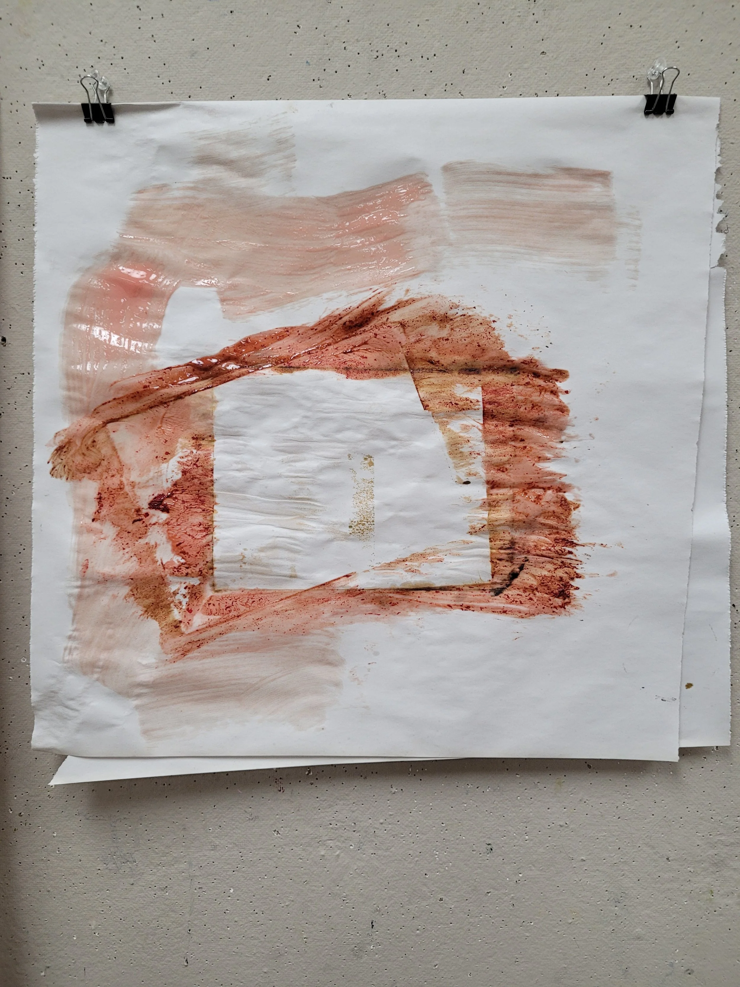 "Untitled" - CitriStrip & Big Ground on Newsprint