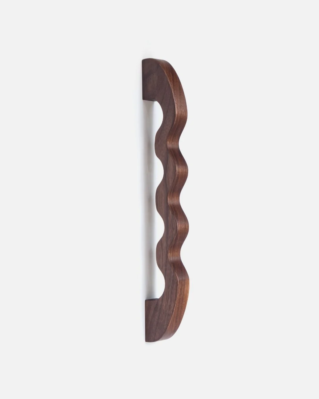 Vivi Lamarre Artistic Wooden Wavy Pull in Walnut Wood