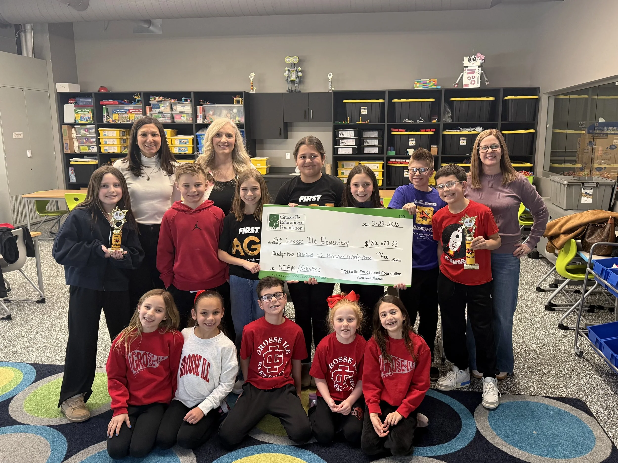 GIEF provides nearly $33,000 to support the elementary school robotics program. 