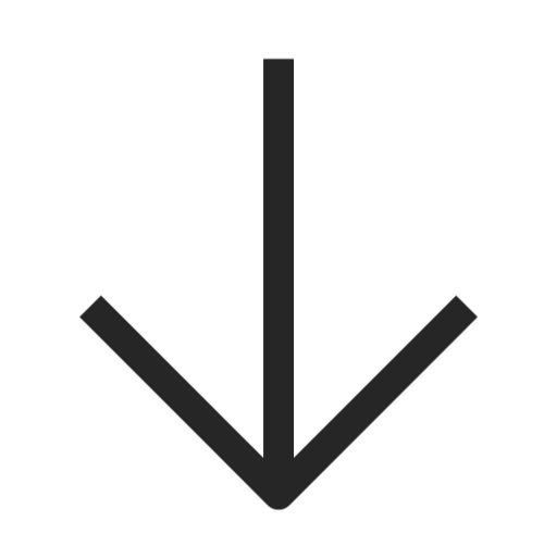 Black downward pointing arrow icon on a black background