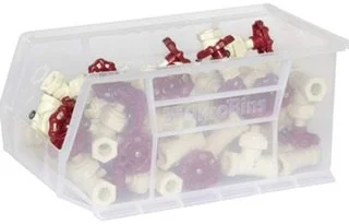 an open front garage storage bin