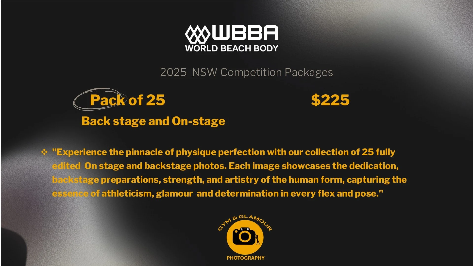 Pack of 25 Mix On stage & Back stage