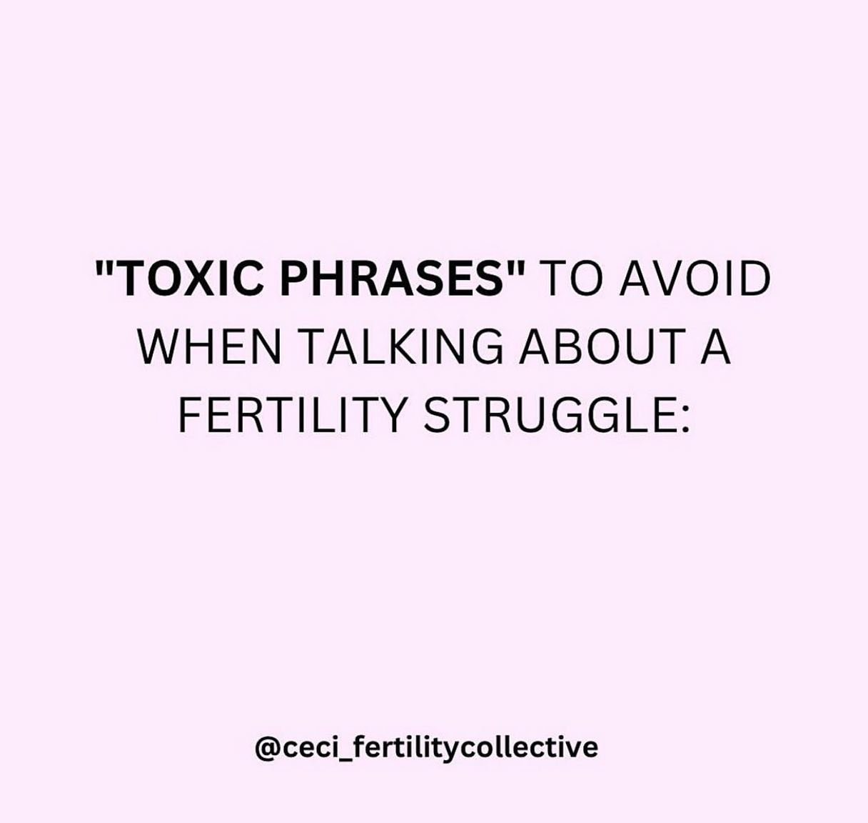 Drop a 💯 if you've heard one or more of these?

The well meaning platitudes can be relentless when you're in the fertility trenches and when you've tried to open up and be vulnerable.

It's normally well intended I know (people want to fix you, help