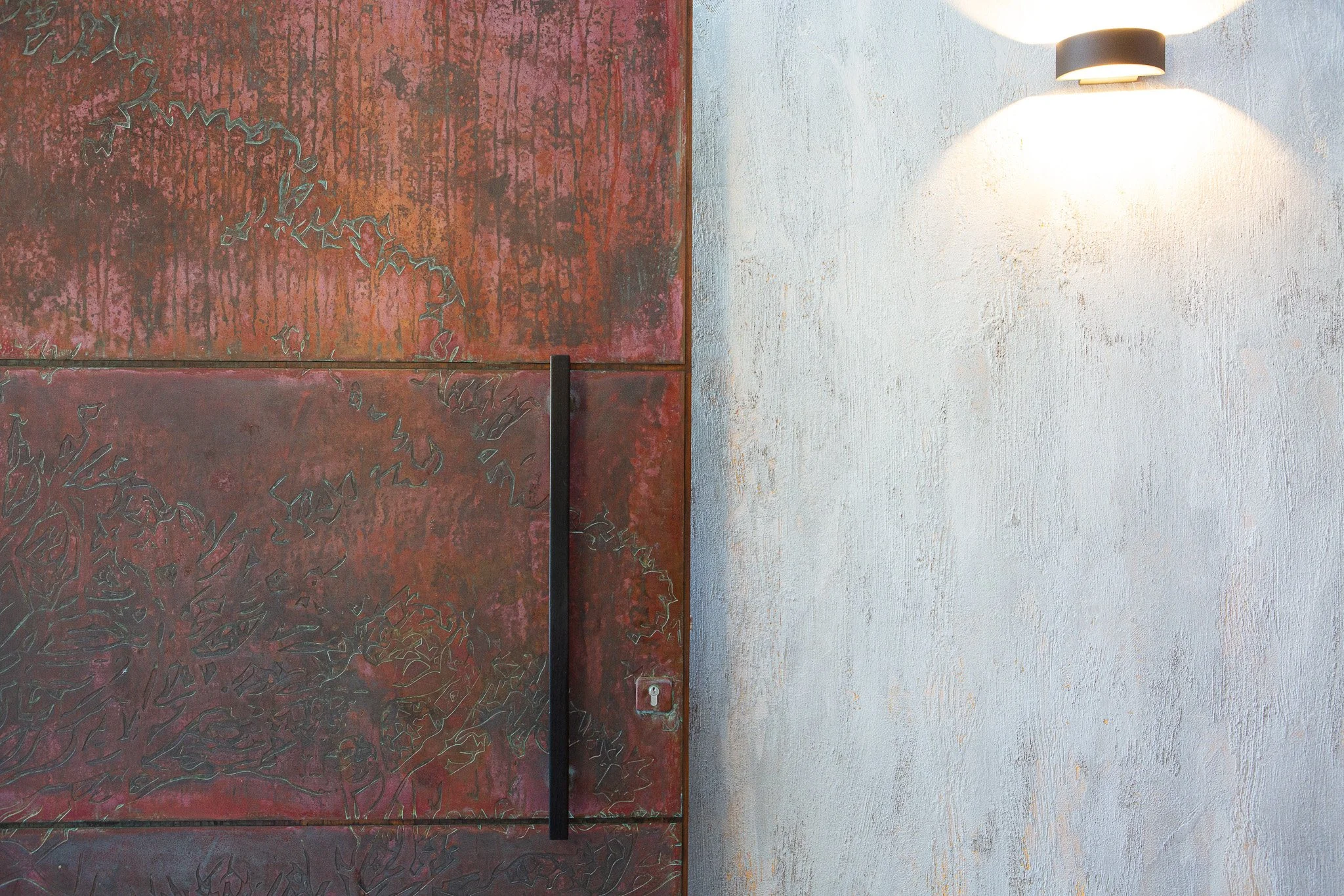 Etched Copper Entrance Door