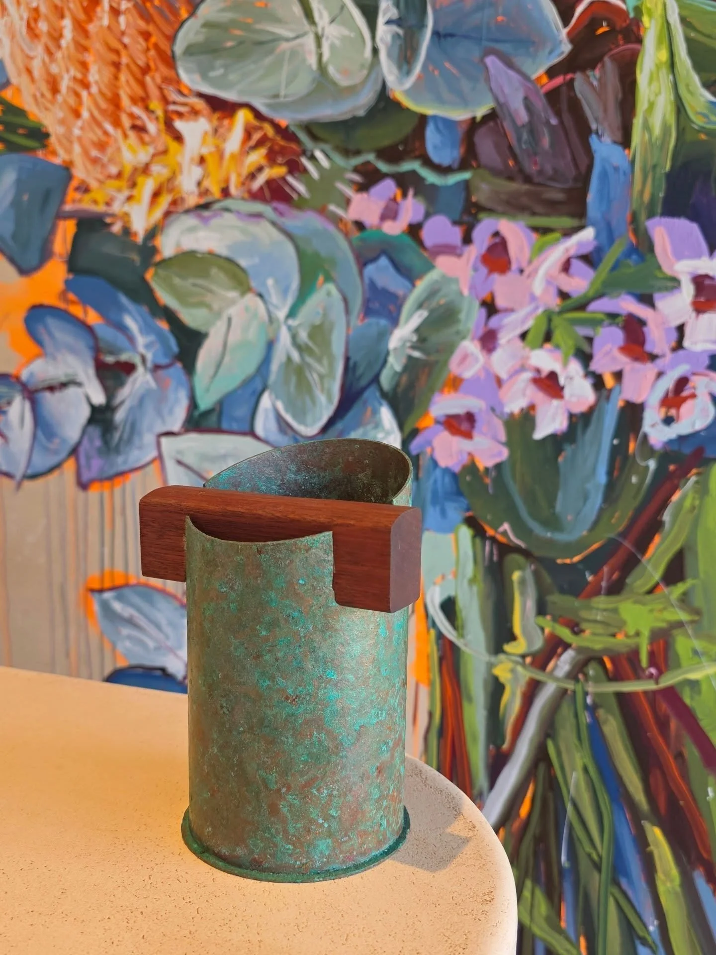 Where your coffee grinds meet their match. ✨️

This handcrafted Copper Coffee Knock Box is heading to a client in Canada. 🇨🇦

Weeks of careful oxidation have created a unique patina, movement and colour - making each piece as individual as the coff