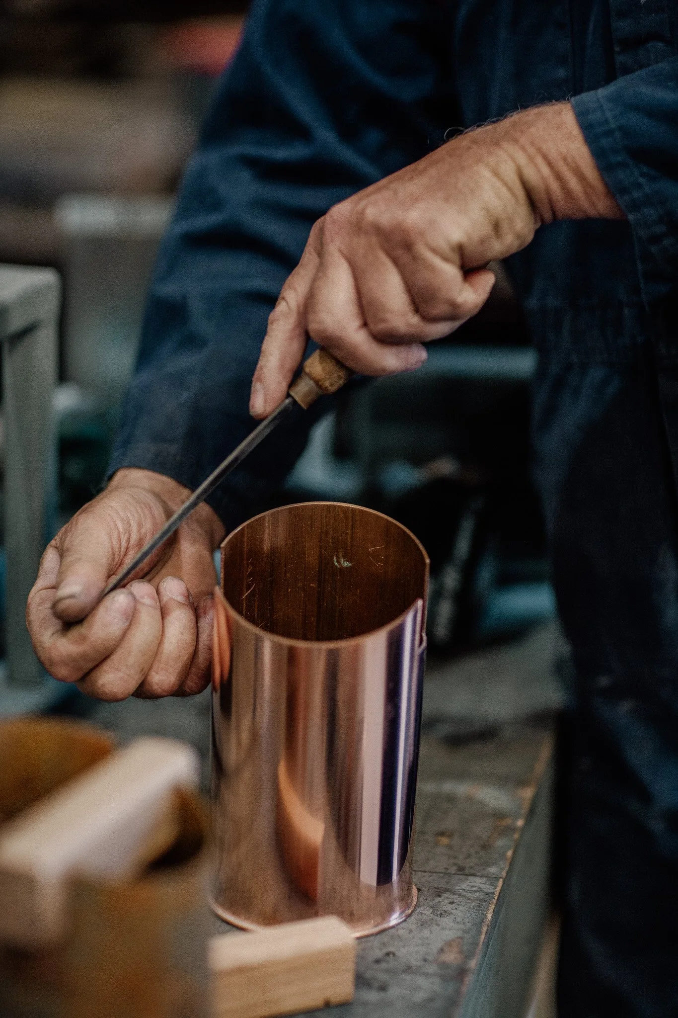 GrahameChaseling Maker. Copper Knock Box
