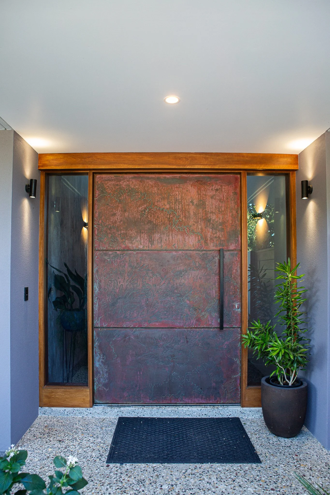 Etched Copper Entrance Door
