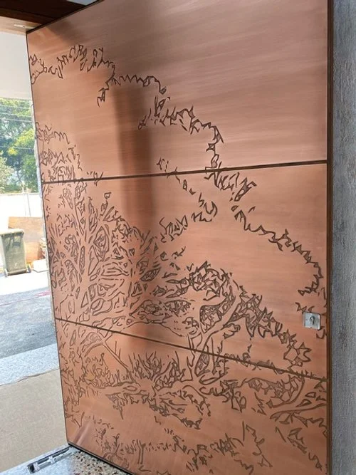 Etched Copper Entrance Door