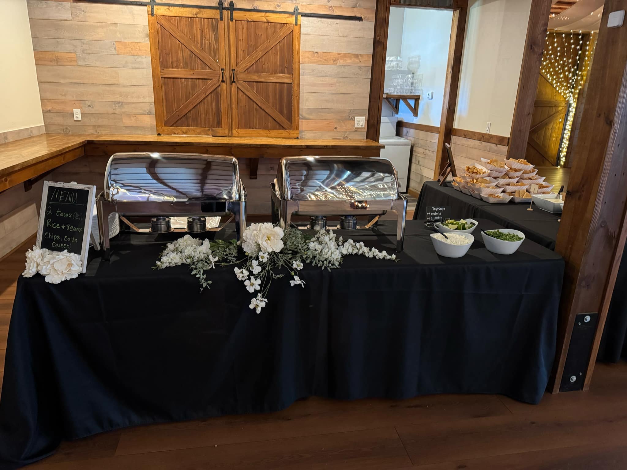 Buffet style catering.