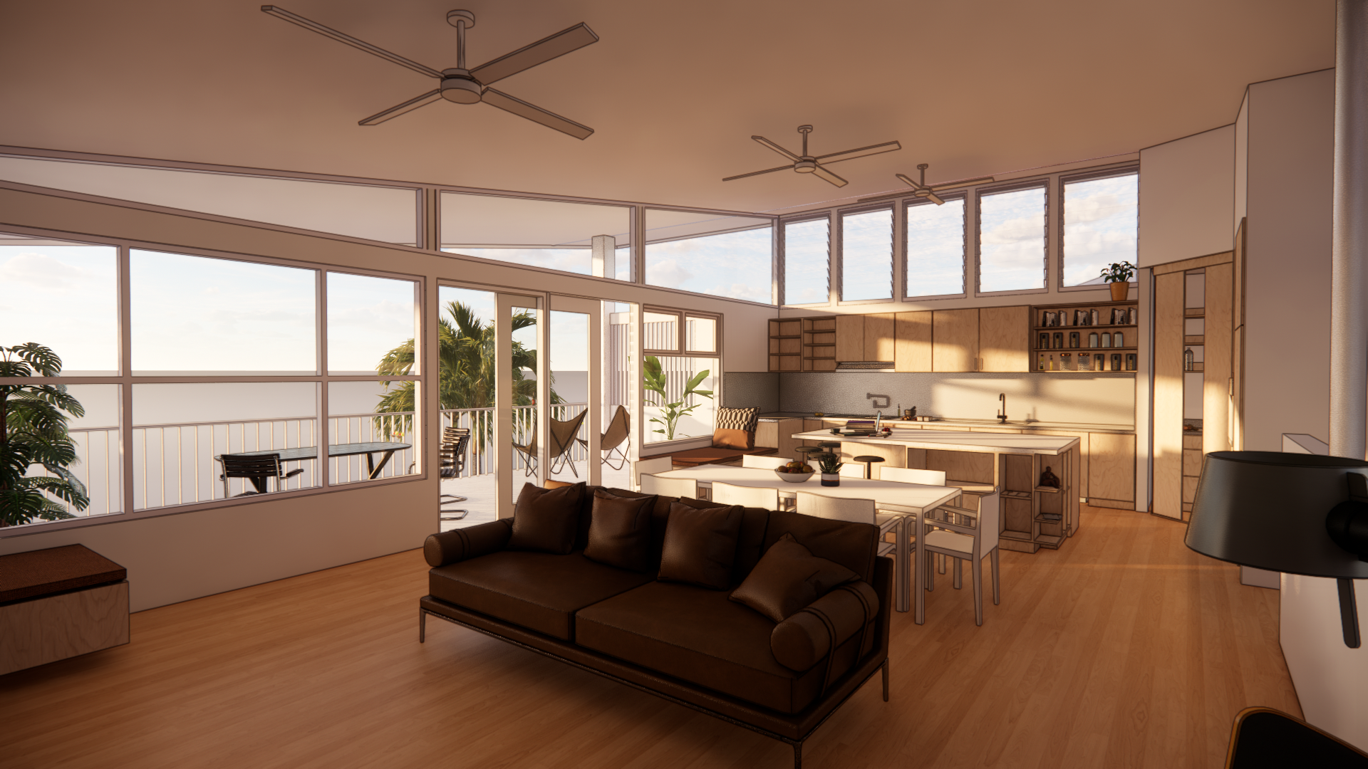 Render 04 - Proposed Living