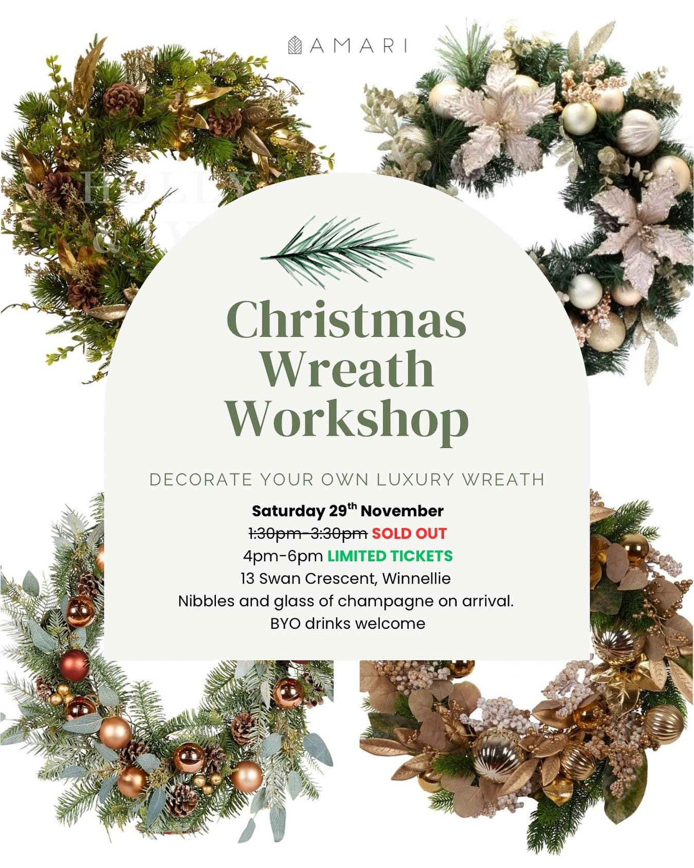 Our first wreath-making workshop sold out so fast that we’ve decided to open a second! Don’t miss out this time π€©π
Link in bio