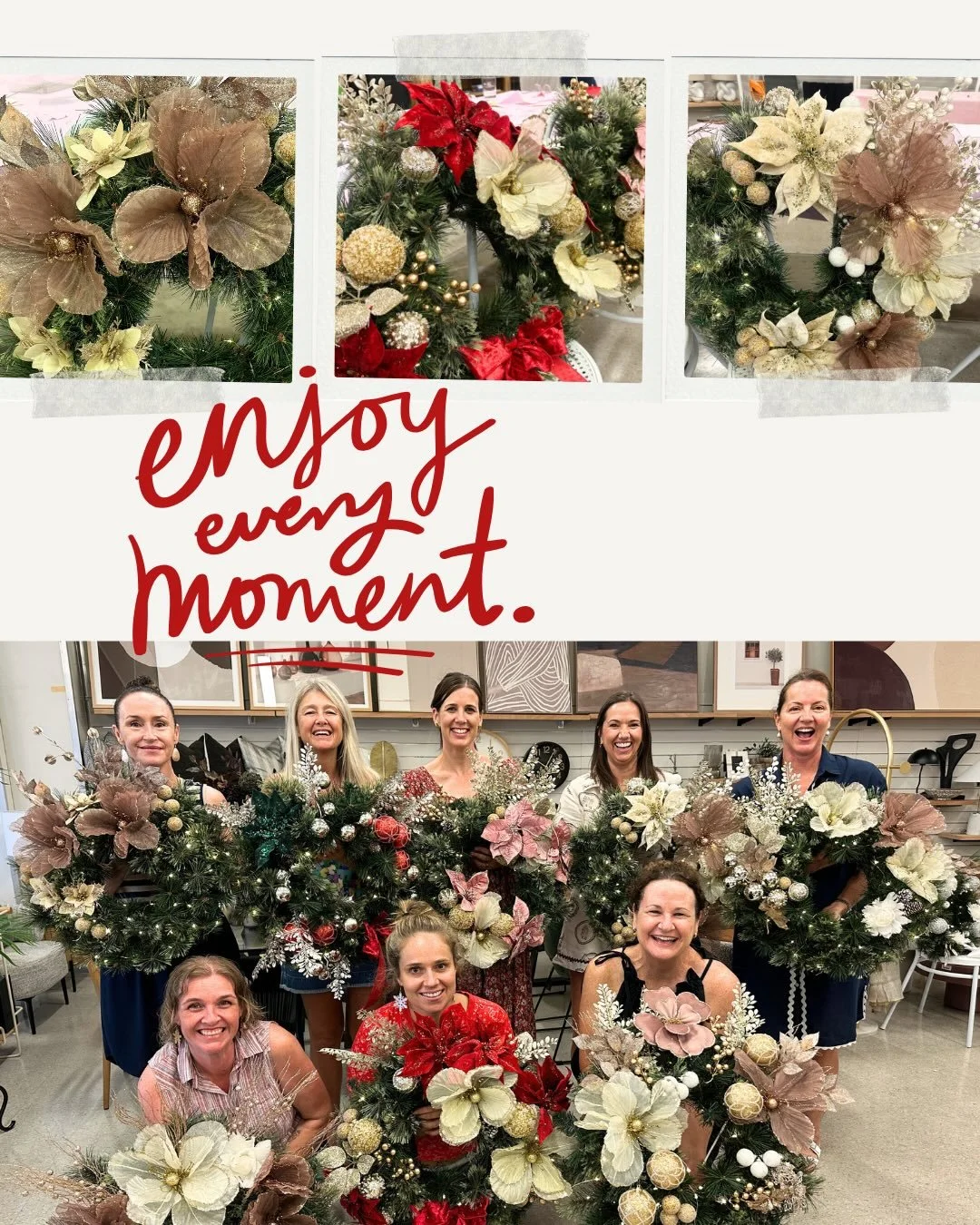 We&rsquo;re still on a high after this beautiful wreath decorating workshop ❤️

Great crowd, lots of laughs and breath taking wreaths from each and everyone of our attendees 💫 

What a joy to spend a Saturday afternoon getting creative with you all,