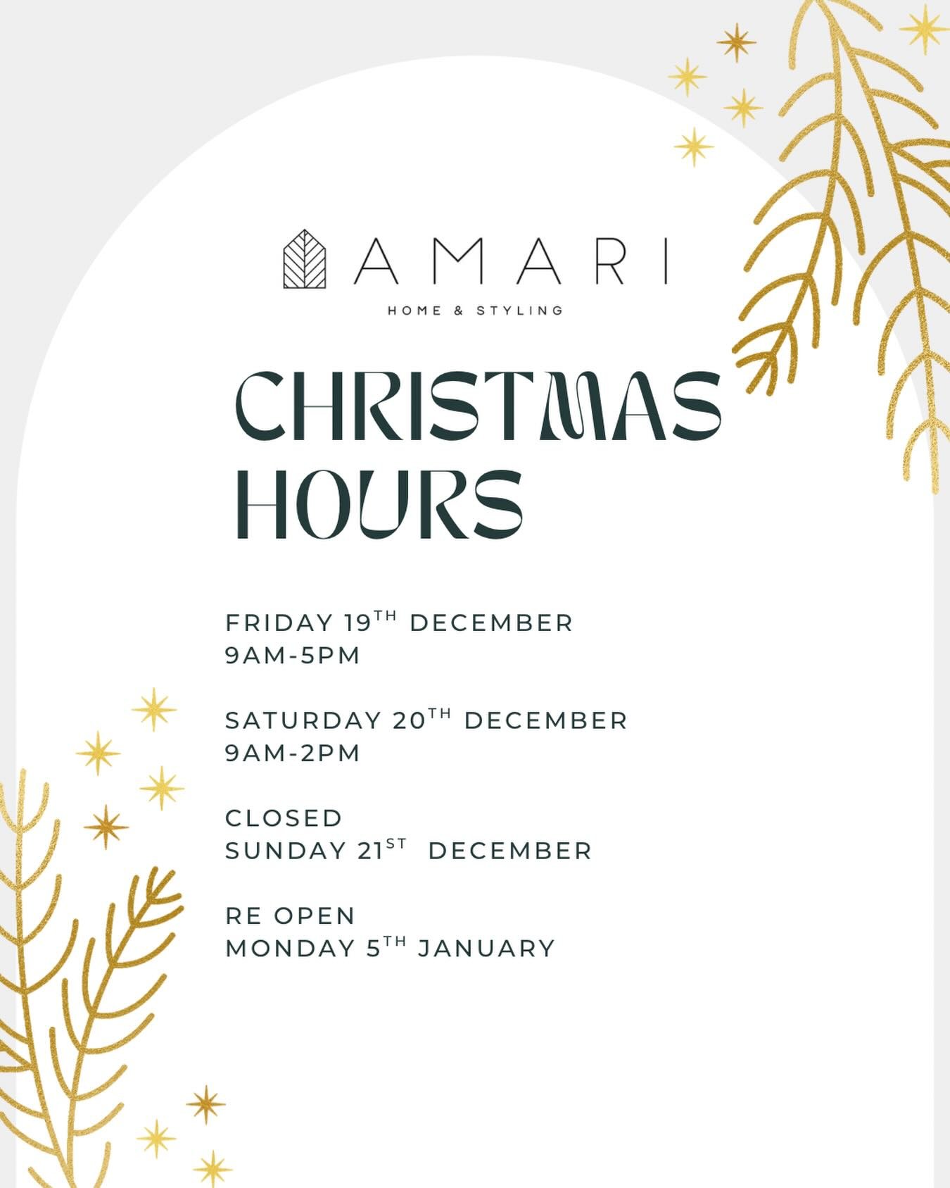 Last few days to catch us before we close for Christmas holidays 🎄🎁 
Looking forward to seeing you in 2026✨