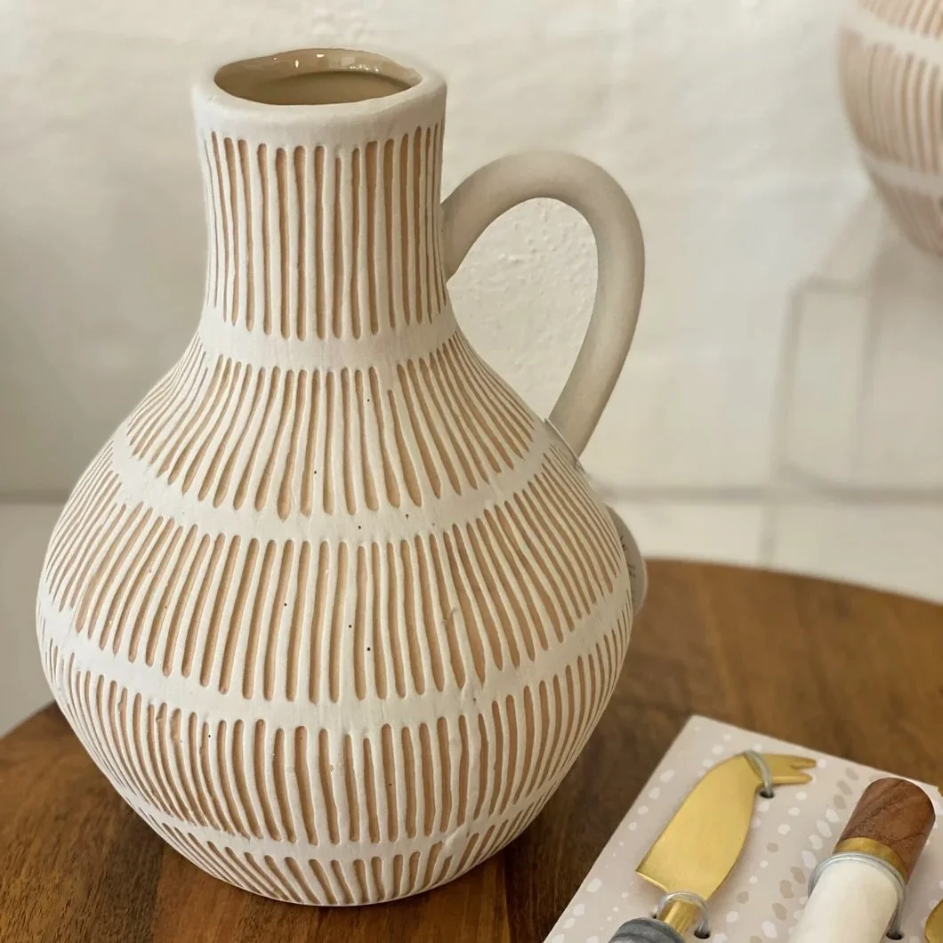 Just a peek at some of our vases we have instore 🤎
We have an abundance of textures, shapes, and sizes. 

Come in and find one for your next bouquet of flowers or simply leave them empty and enjoy their beauty.