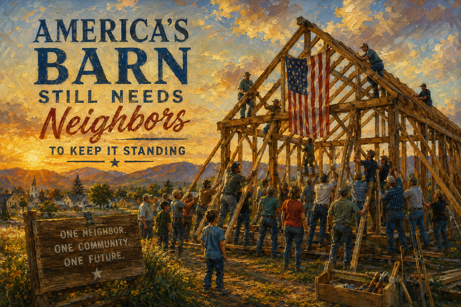 America’s barn still needs neighbors to keep it standing