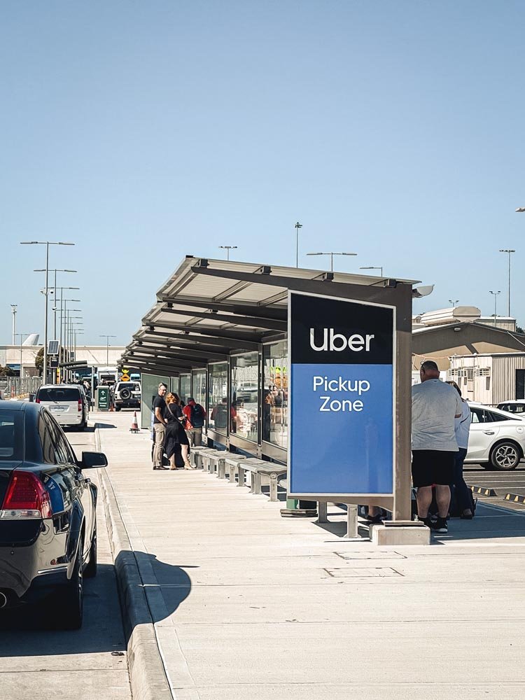 Uber Pickup Zone Signage Hobart Airport