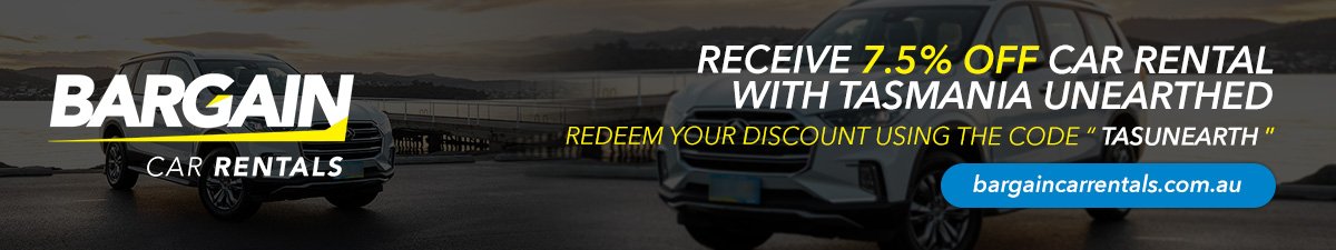 Bargain Car Rentals 7.5% Off Discount Code with Tasmania Unearthed