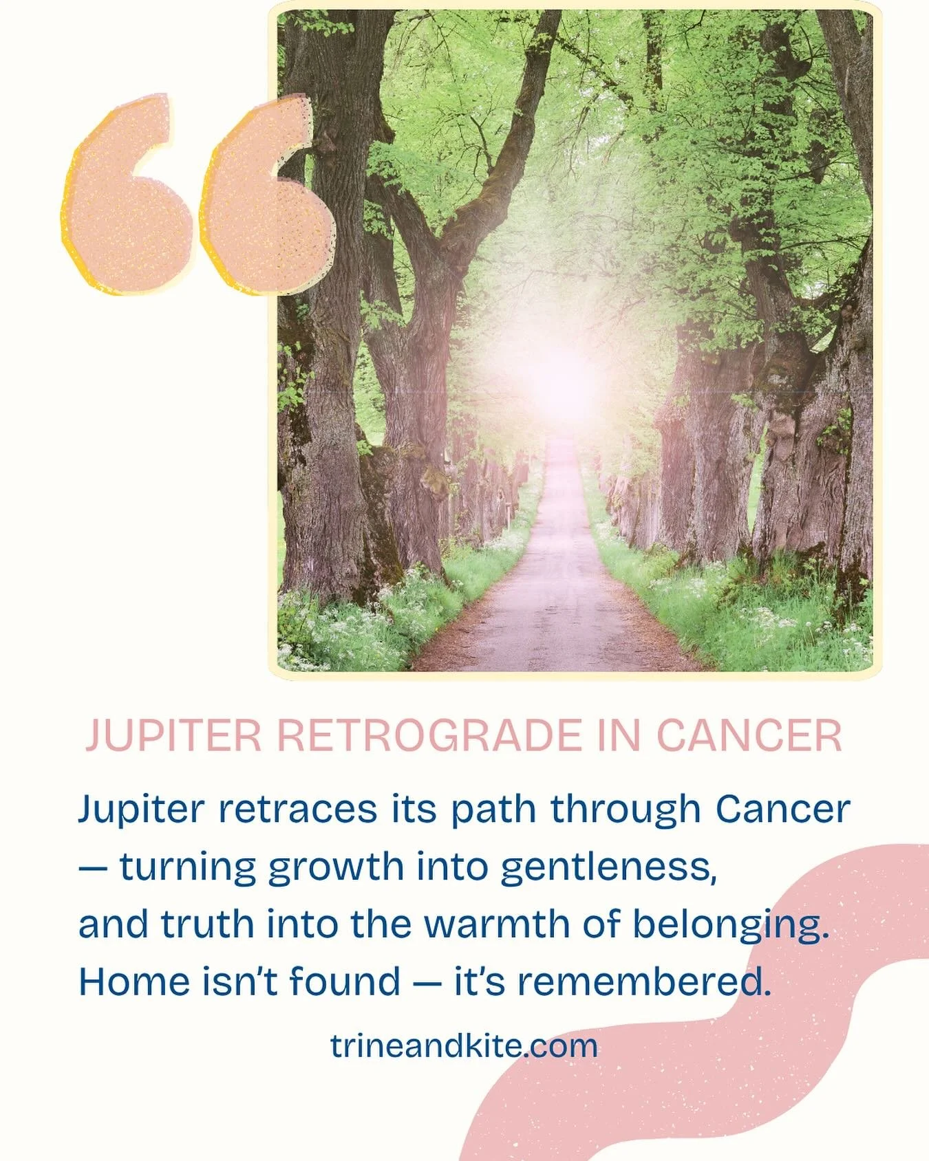 🌊 Jupiter Retrograde in Cancer

11&ndash;12 Nov 2025 &rarr; Mar 2026

When Jupiter &mdash; the planet of truth, growth, and meaning &mdash; turns retrograde in Cancer, the sign of emotional safety and belonging, our search for wisdom turns inward.

