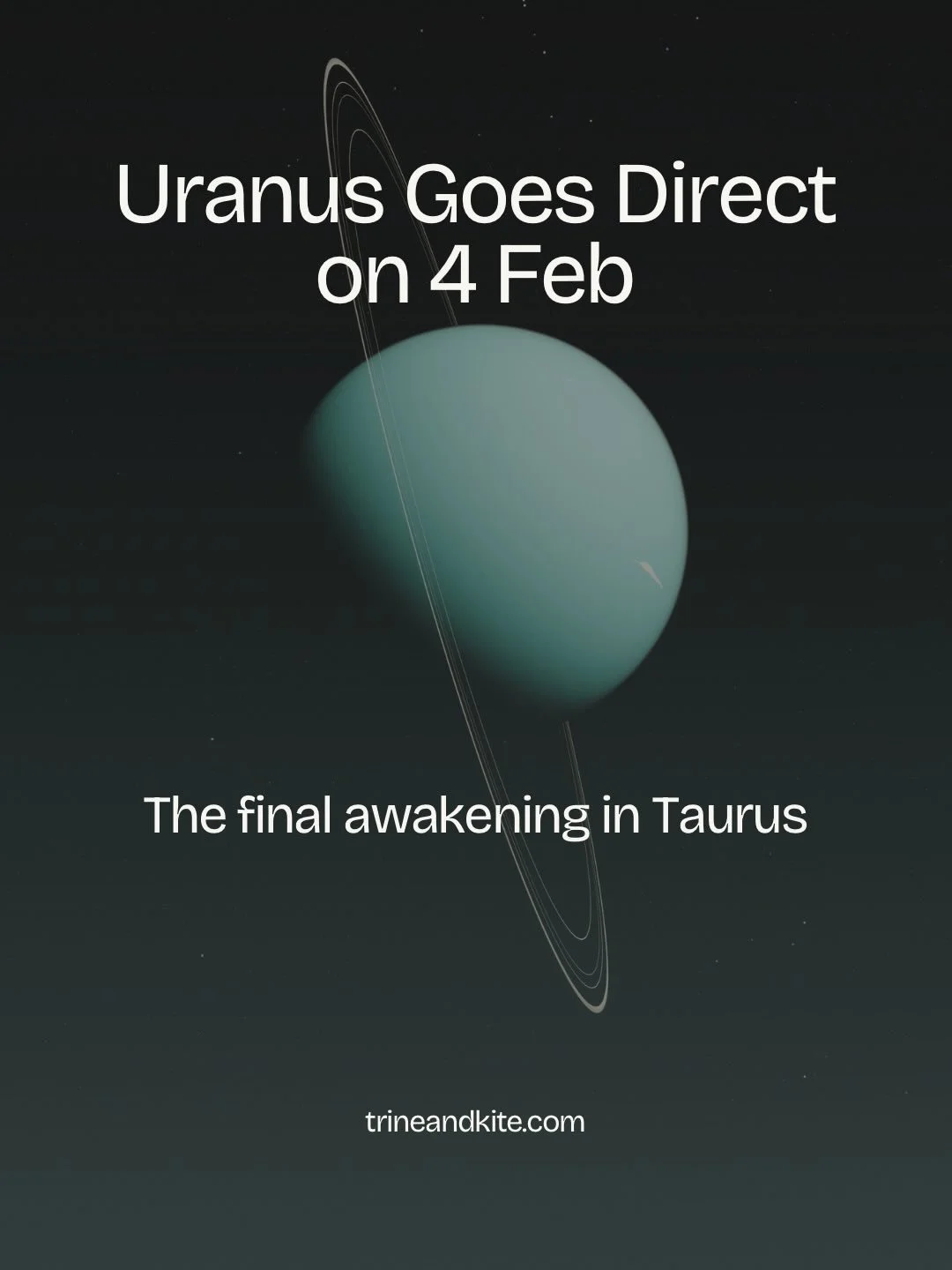 Uranus takes 84 years to circle the entire chart.
That makes this moment rare &mdash; and deeply personal.

Since 6 September 2025, Uranus retrograde in Taurus has pulled us inward, forcing a review of how we define security, worth, and stability in 