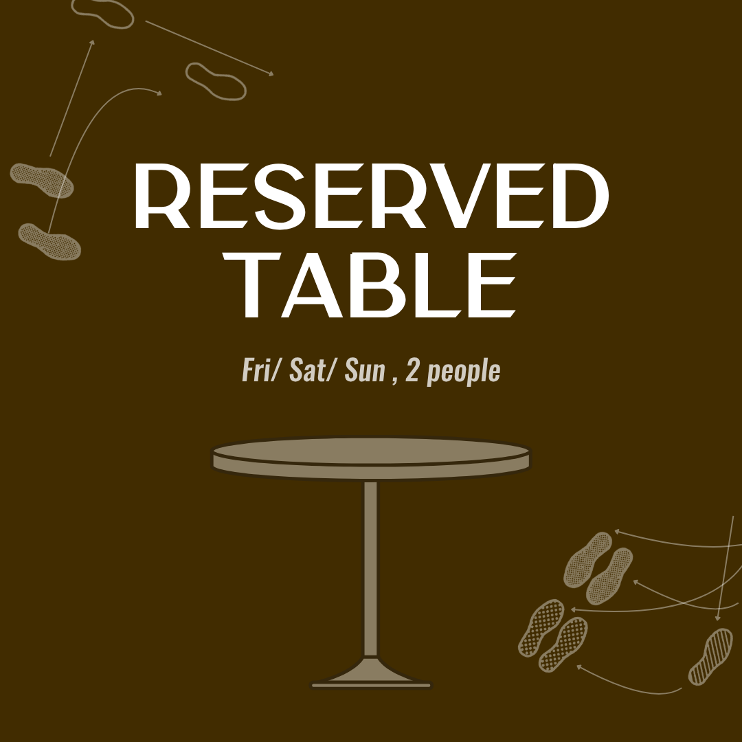 Table Reservation (for one night of your choice, 2 seats)