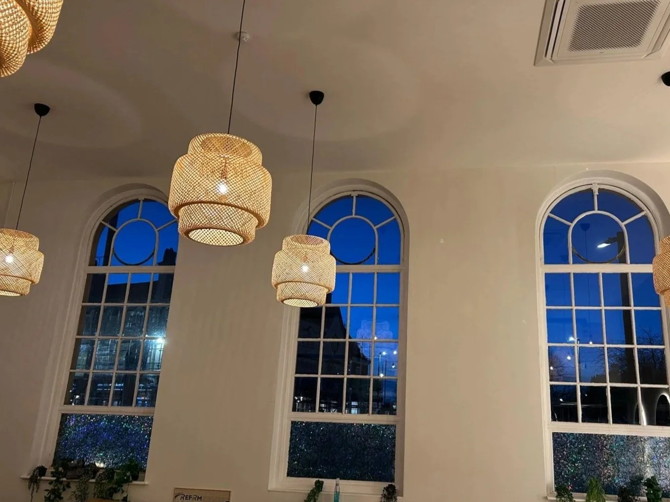 Big arched windows in the new Refrm Letchworth studio