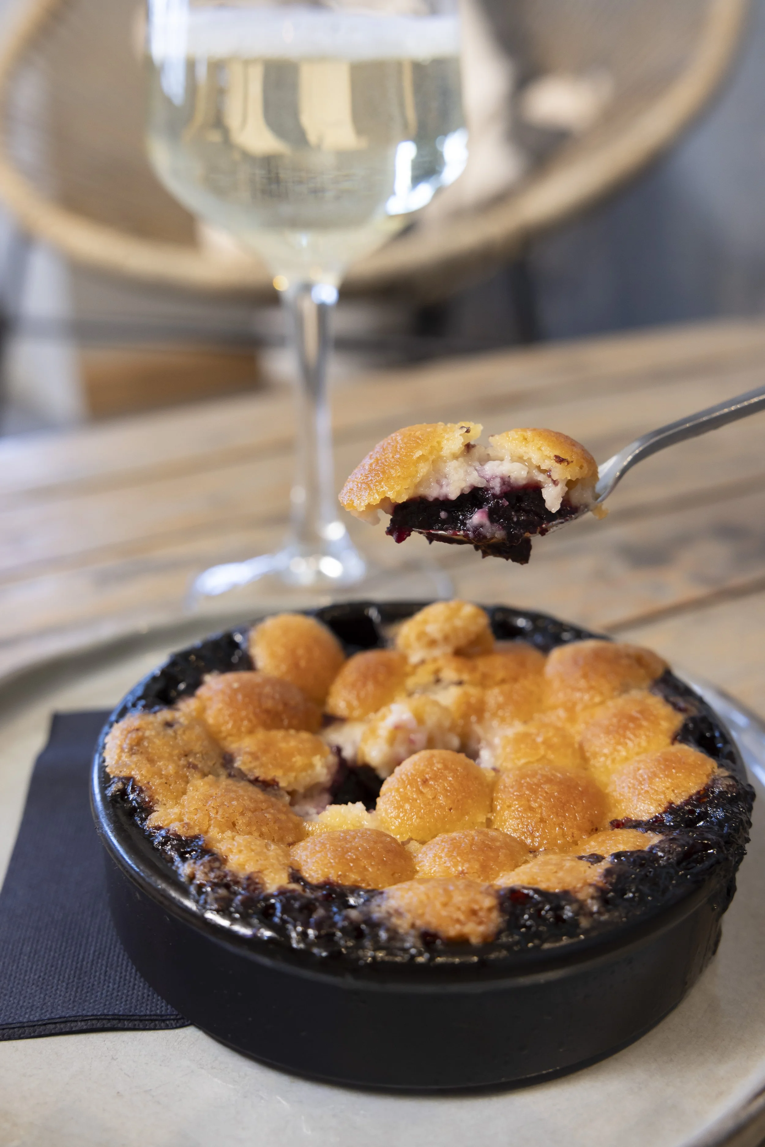 Crumble pommes myrtilles