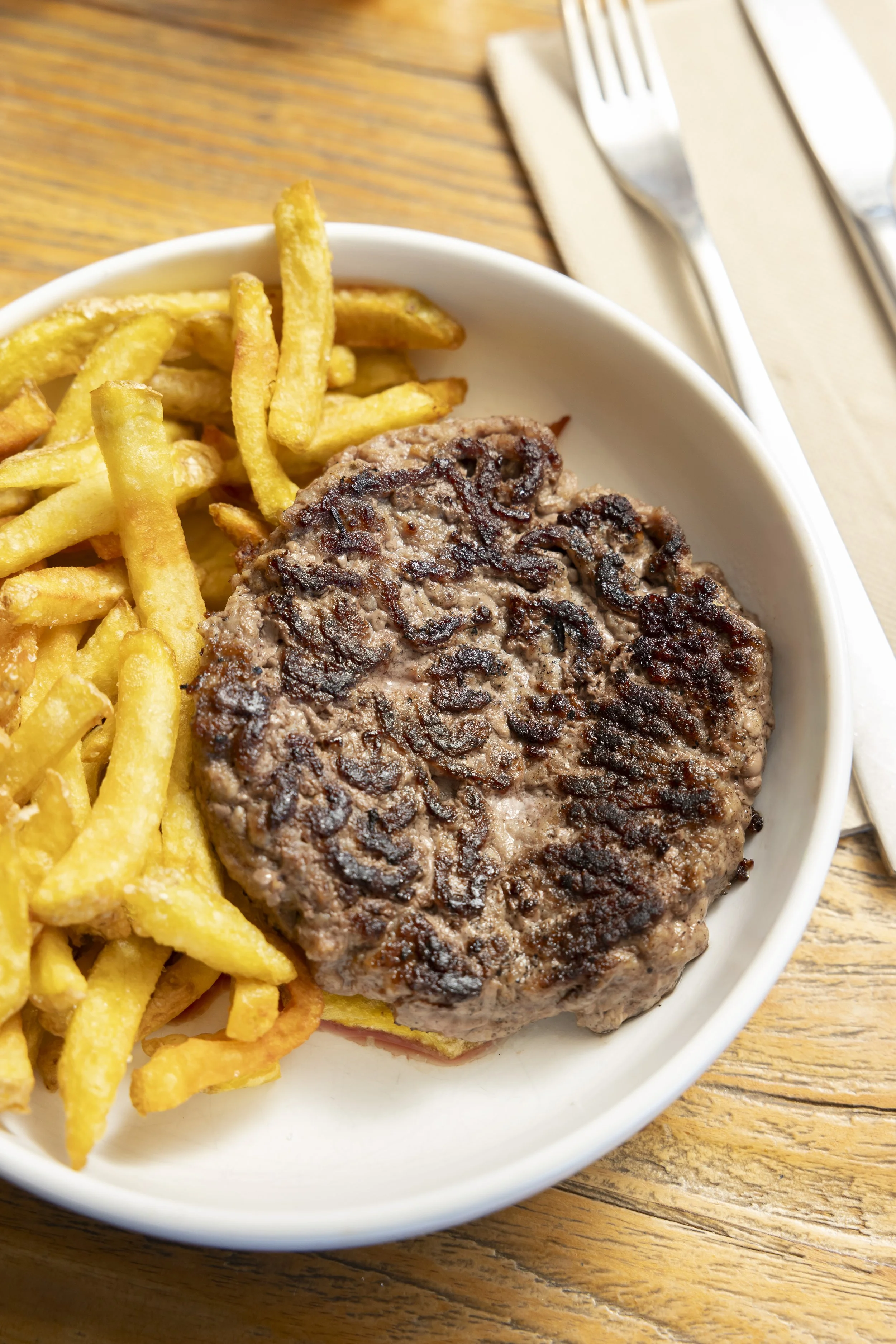 Steak haché, frites