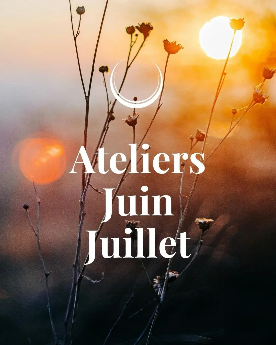 Ateliers &ndash; Juin &amp; Juillet

Deux mois pour se retrouver, vibrer, respirer ensemble&hellip;
Avant la pause estivale du mois d&rsquo;ao&ucirc;t, le studio vous ouvre un dernier cycle riche, sensible et vivant.

Des espaces pour ralentir, trave