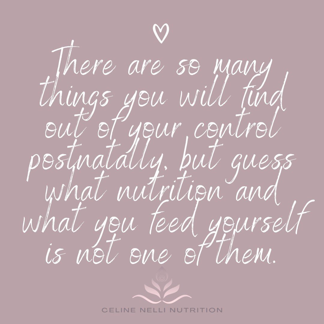 Nutrition and food always comes last in someone's health journey which is surprising as this is probably one of the only thing we have control over and this is no different during your postpartum journey.

Nutrient dense, nourishing and nurturing foo