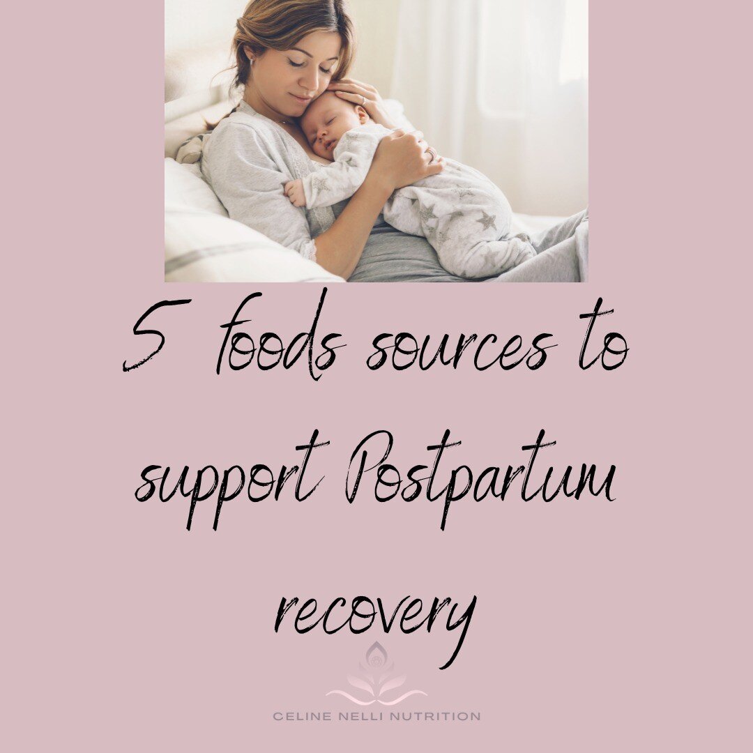 Pregnancy and postpartum are the most nutrient expensive times for women. It is such a pivotal time in a woman&rsquo;s life and nutrient dense foods can support new mothers during those times.
Here are 5 food sources that can support postpartum recov