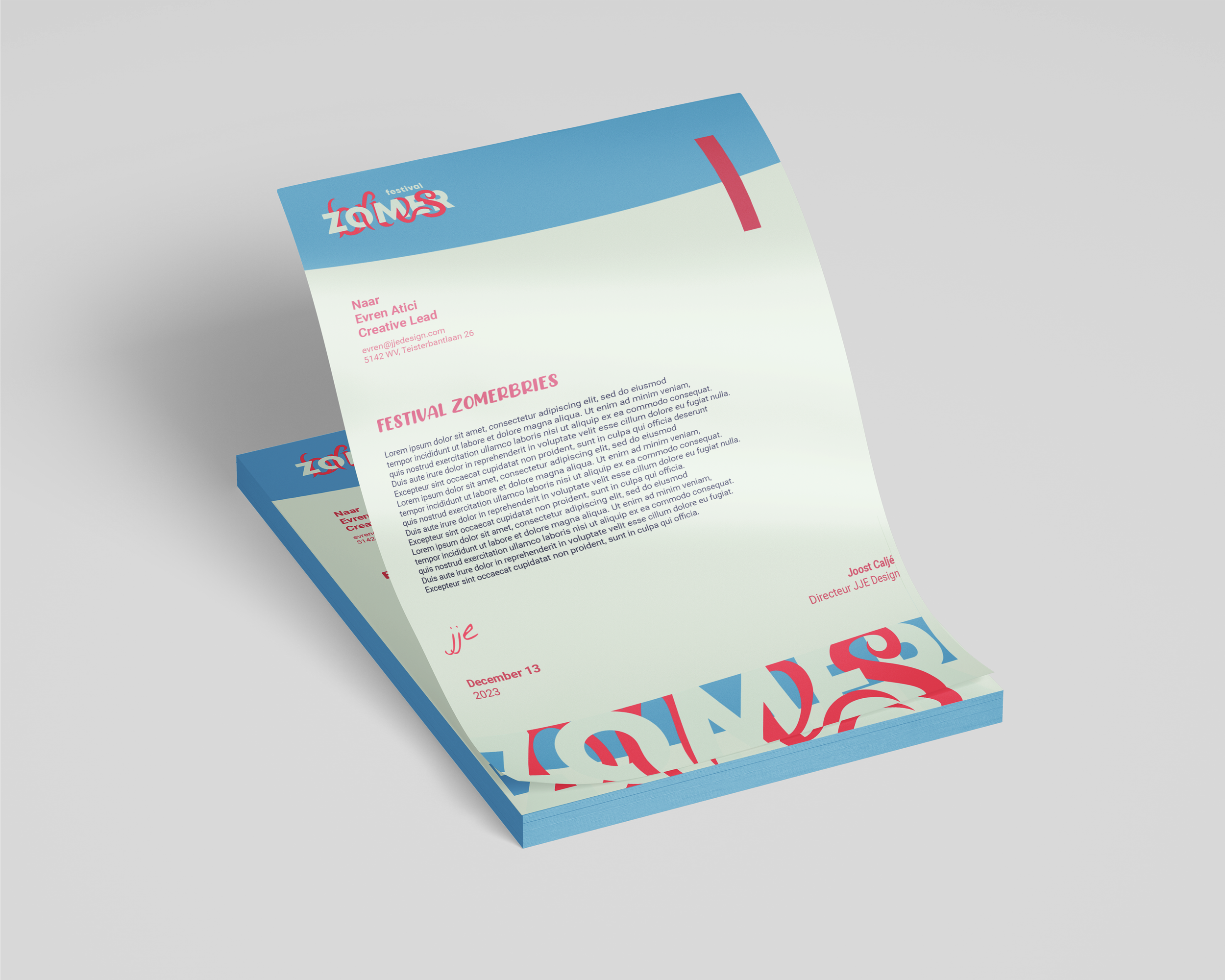 Full festival branding including website, logo, and merchandise design for Zomerbries event