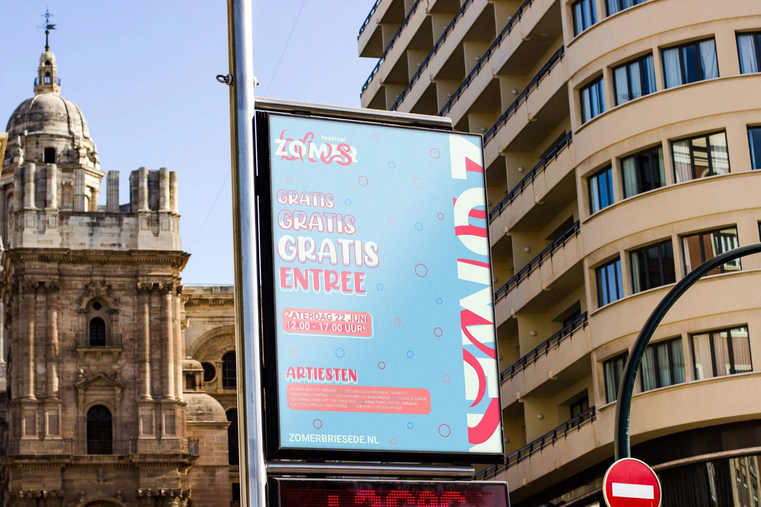Full festival branding including website, logo, and merchandise design for Zomerbries event