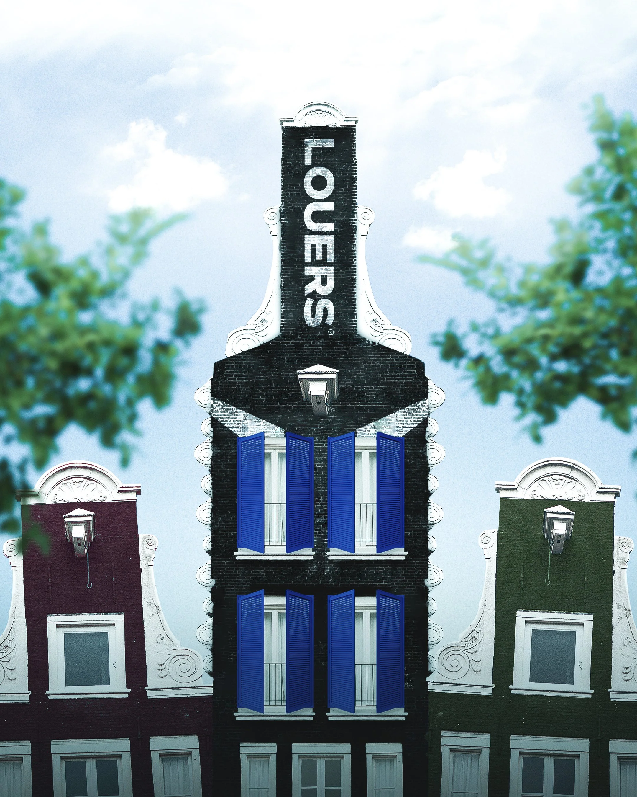 Social media design and photo edits for Louers Vodka branding project